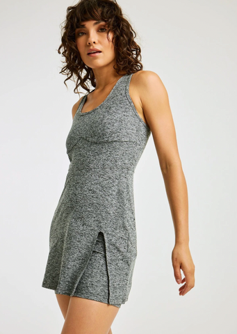 Year of Ours Racer Tennis Dress - Charcoal