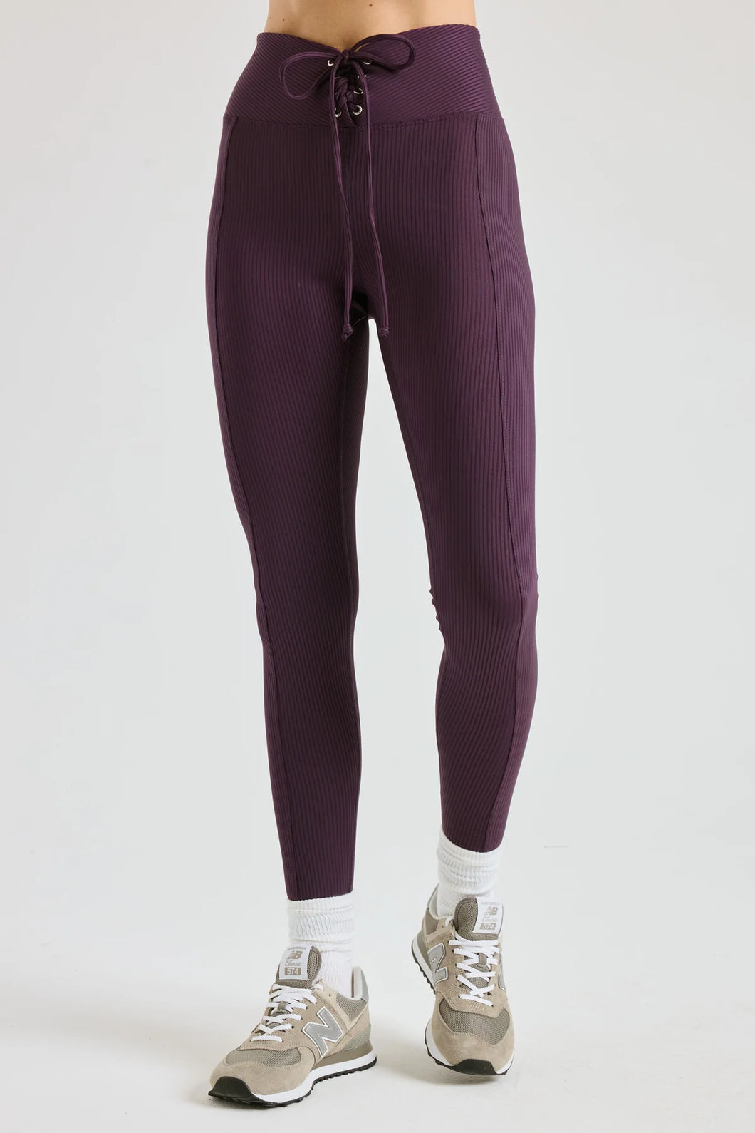 Year of Ours Ribbed Football Legging - Deep Plum