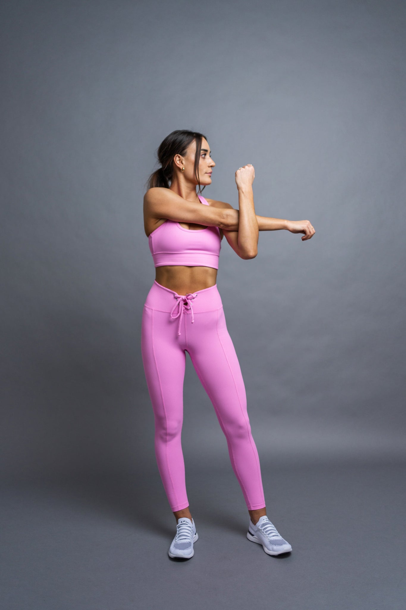 YEAR OF OURS Ribbed Football Legging in Neon Kiwi