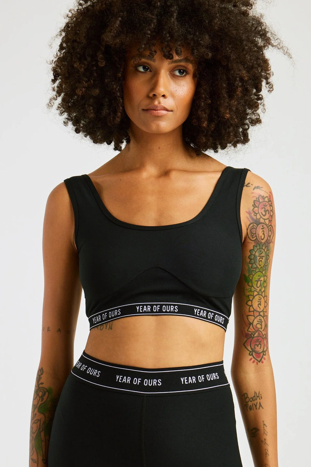 Year of Ours Stretch Logo Bralette - Black